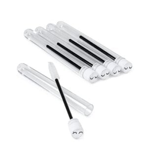 Mascara borstels in tube Zwart/Wit