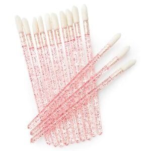 Lipgloss Applicator Glitter Licht Roze (25 stuks)