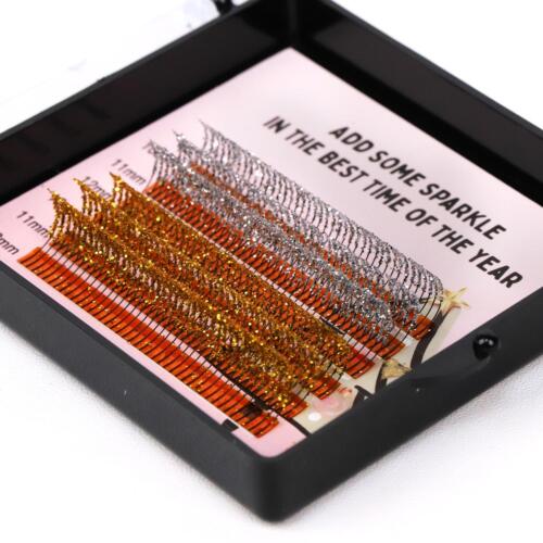 Glitter lash extensions