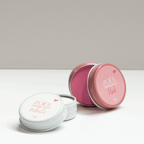 ZOËS brow paste (roze & wit)